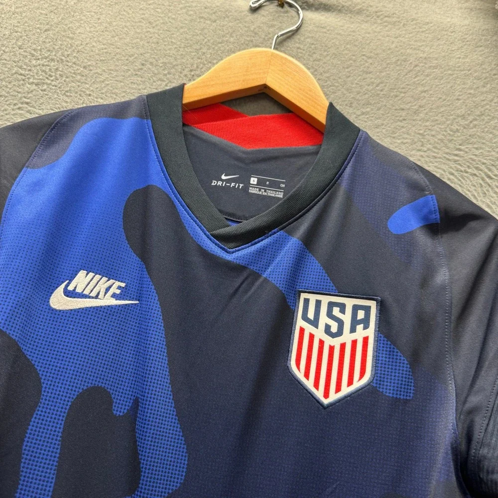 Nike USA Soccer Jersey Mens Small USMNT Camo Blue Soccer 2020 Away Athletic